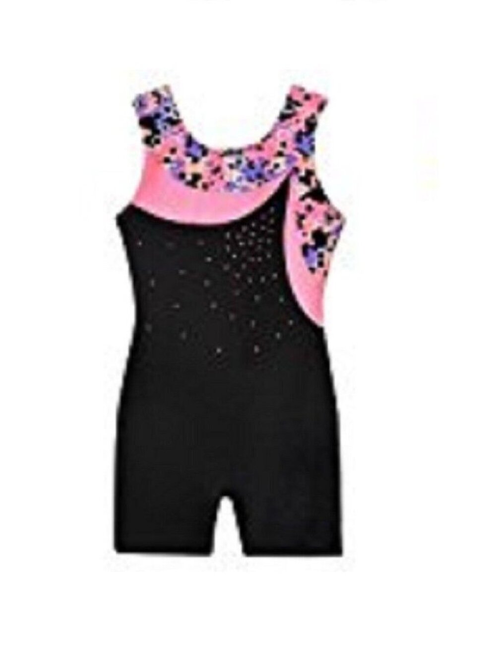 Unitard Size Medium Freestyle by Danskin Girls' Color blocked Biketard Black Dan